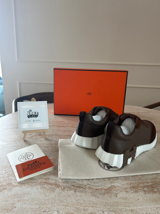 Hermes - Bouning Sneaker Brown Leather/Suéde