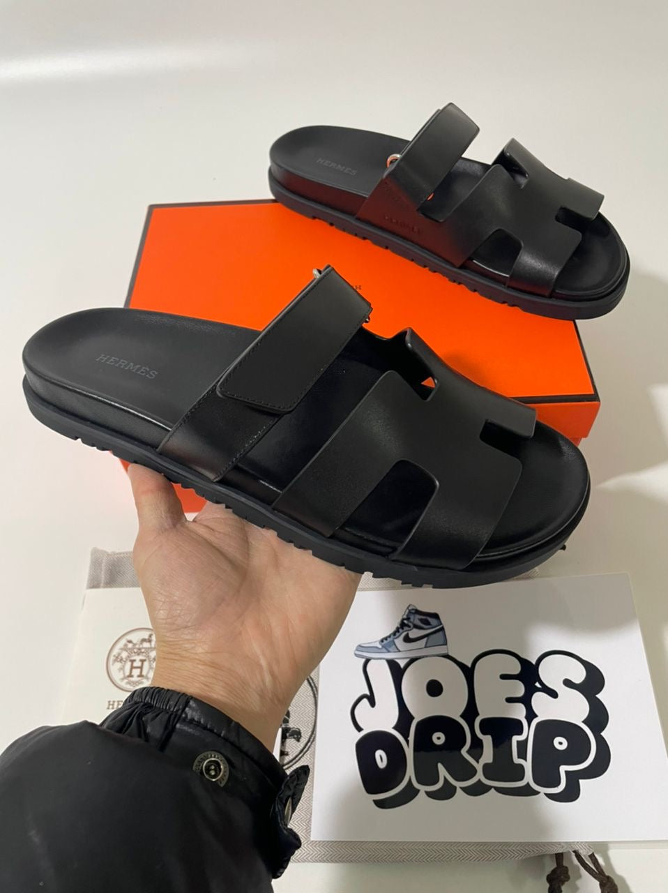 Hermès
Chypre Sandalen Muilen Leer - Zwart