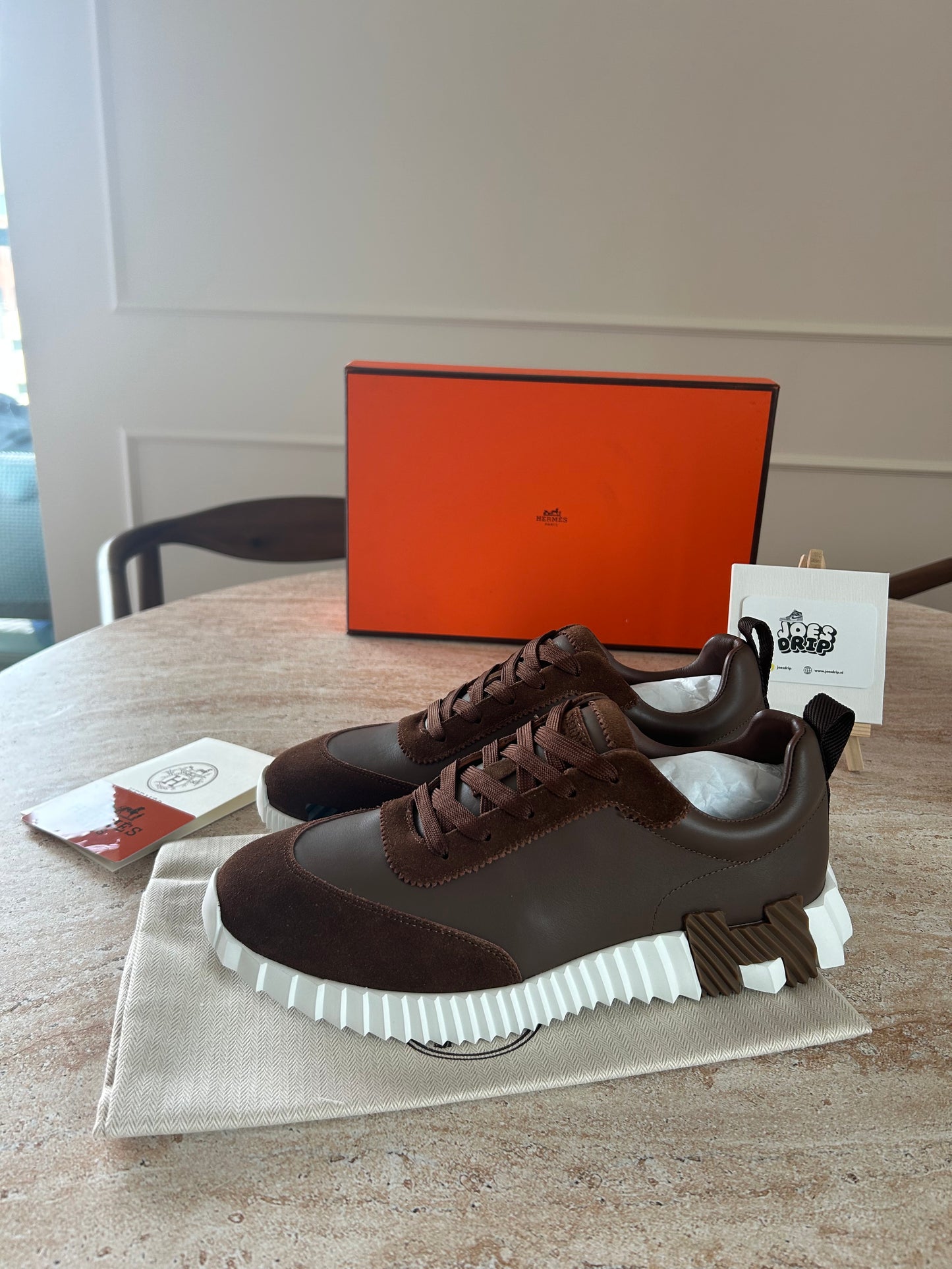 Hermes - Bouning Sneaker Brown Leather/Suéde